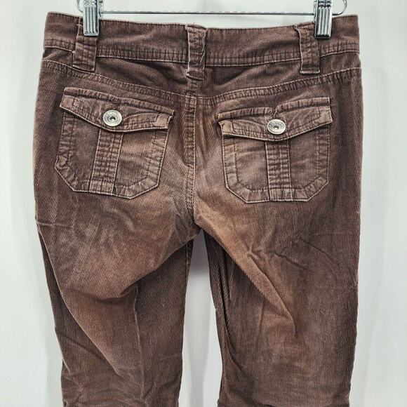 LEI Ashley Trouble Brown Corduroy Junior Girls Y2k Flare Regular 1 Small - Picture 4 of 6